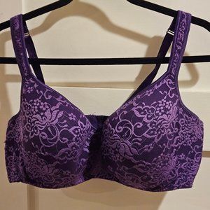 Cacique Lightly Lined Lace Balconette Bra